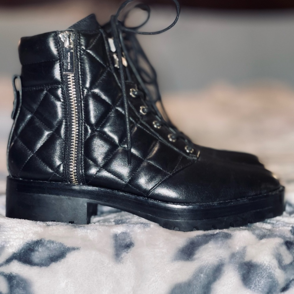 Michael Kors Quilted Rosario Combat Ankle Bootie - Picture 2 of 8